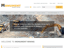 Tablet Screenshot of monumentmining.com
